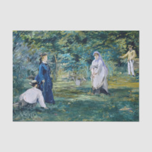 Edouard Manet - Ein Spiel des Krokets Seidenpapier