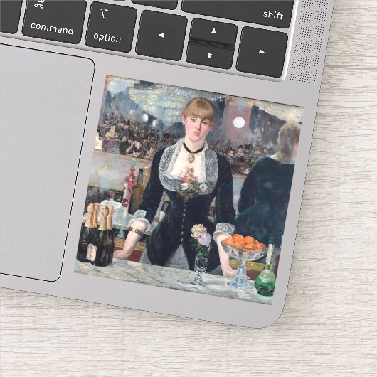 Edouard Manet - Eine Bar in den Folies-Bergere Aufkleber (Detail)