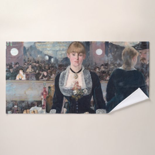 Edouard Manet - Eine Bar in den Folies-Bergere Badhandtuch Set (Badehandtuch)