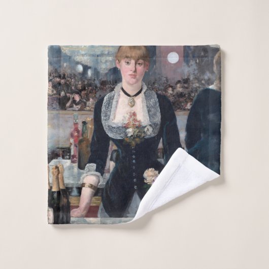 Edouard Manet - Eine Bar in den Folies-Bergere Badhandtuch Set (Waschlappen)