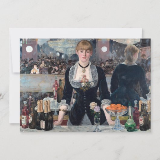 Edouard Manet - Eine Bar in den Folies-Bergere Einladung (Vorderseite)