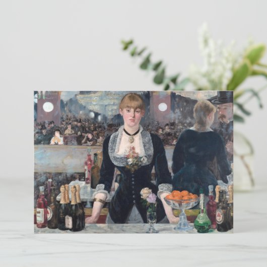 Edouard Manet - Eine Bar in den Folies-Bergere Einladung (Stehend Vorderseite)