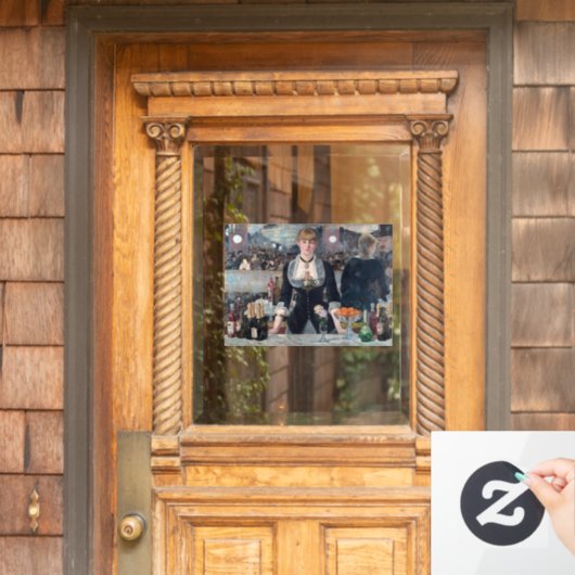 Edouard Manet - Eine Bar in den Folies-Bergere Fensteraufkleber (Haustür)