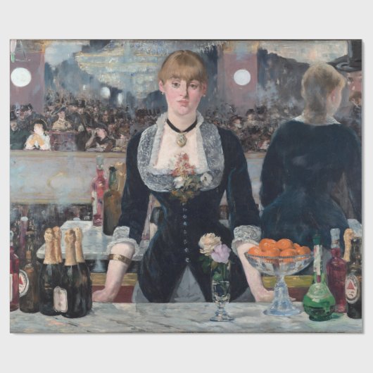 Edouard Manet - Eine Bar in den Folies-Bergere Geschenkpapier (Flach)