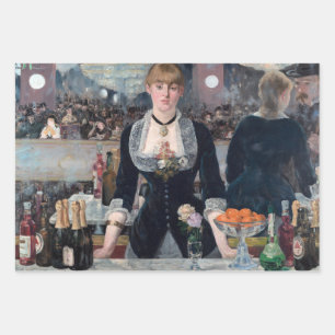 Edouard Manet - Eine Bar in den Folies-Bergere Geschenkpapier Set