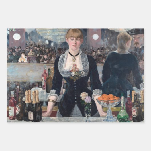 Edouard Manet - Eine Bar in den Folies-Bergere Geschenkpapier Set (Vorderseite)