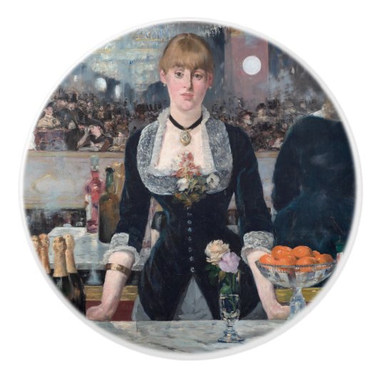 Edouard Manet - Eine Bar in den Folies-Bergere Keramikknauf (Vorderseite)