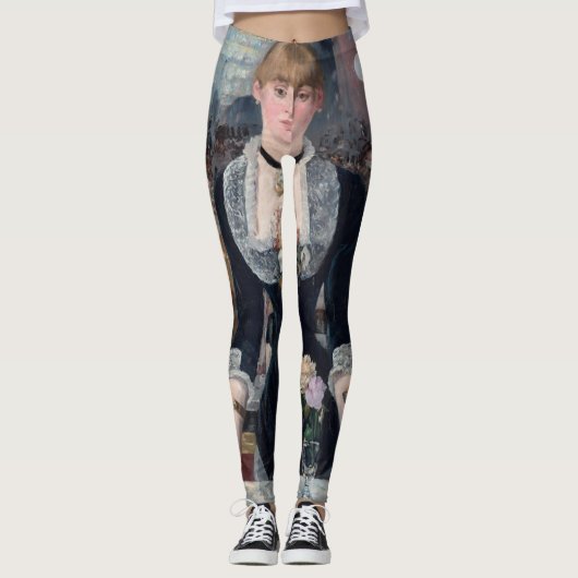 Edouard Manet - Eine Bar in den Folies-Bergere Leggings (Vorderseite)