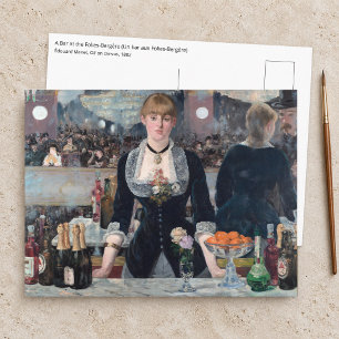 Edouard Manet - Eine Bar in den Folies-Bergere Postkarte