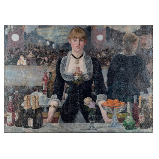 Edouard Manet - Eine Bar in den Folies-Bergere Schneidebrett (Vorderseite)