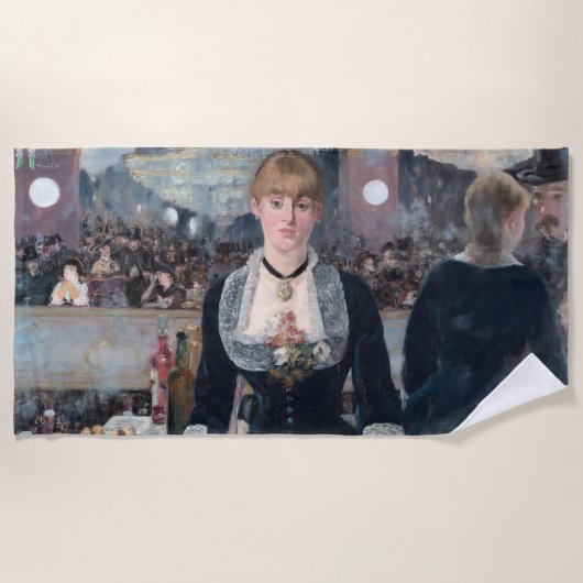 Edouard Manet - Eine Bar in den Folies-Bergere Strandtuch (Vorderseite)