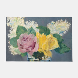 Edouard Manet - Flieder und Rosen Fußmatte