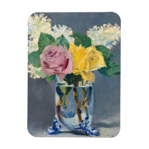 Edouard Manet - Flieder und Rosen Magnet