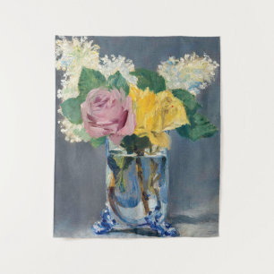 Edouard Manet - Flieder und Rosen Wandteppich