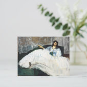 Edouard Manet - Frau mit einem Lüfter Postkarte (Stehend Vorderseite)