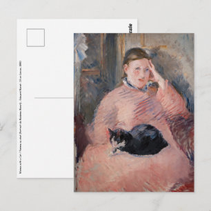 Edouard Manet - Frau mit einer Katze Postkarte