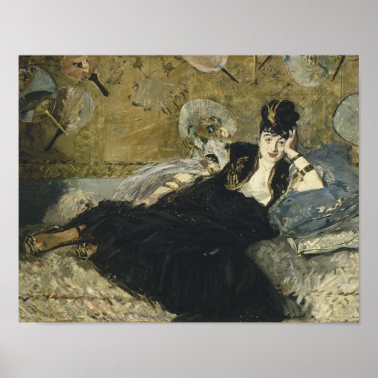 Edouard Manet - Frau mit Fans Poster (Vorne)