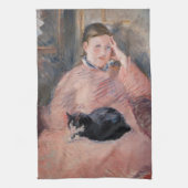 Edouard Manet - Frau mit Katze Geschirrtuch (Vertikal)