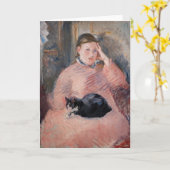 Edouard Manet - Frau mit Katze Karte (Gelbe Blume)