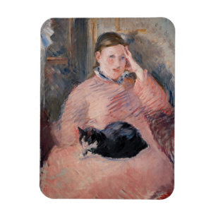 Edouard Manet - Frau mit Katze Magnet