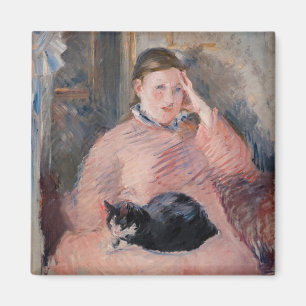 Edouard Manet - Frau mit Katze Magnet