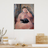 Edouard Manet - Frau mit Katze Poster (Küche)