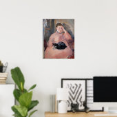 Edouard Manet - Frau mit Katze Poster (Heimbüro)