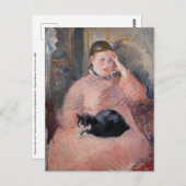 Edouard Manet - Frau mit Katze Postkarte (Vorne/Hinten)