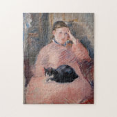 Edouard Manet - Frau mit Katze Puzzle (Vertikal)