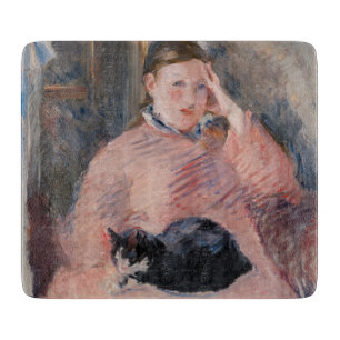 Edouard Manet - Frau mit Katze Schneidebrett