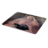 Edouard Manet - Frau mit Katze Schneidebrett (Ecke)