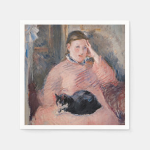 Edouard Manet - Frau mit Katze Serviette