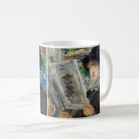 Edouard Manet - Frauen beim Lesen Kaffeetasse (VorderseiteRechts)