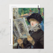 Edouard Manet - Frauen beim Lesen Postkarte (Vorne/Hinten)