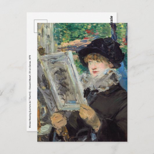 Edouard Manet - Frauen beim Lesen Postkarte (Vorne/Hinten)