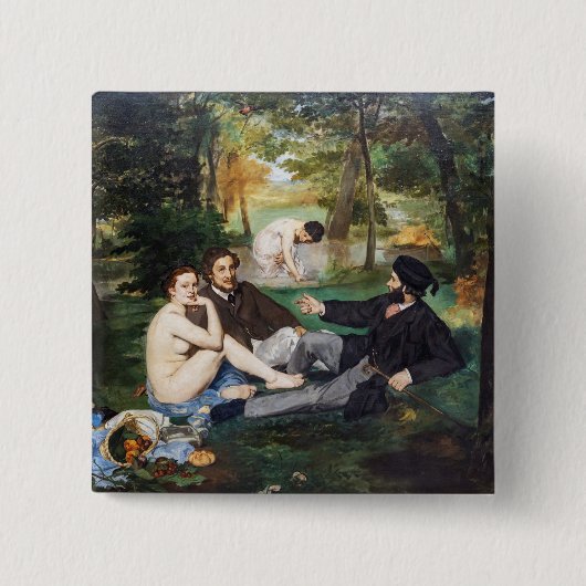 Edouard Manet - Frühstück im Freien Button (Vorderseite)