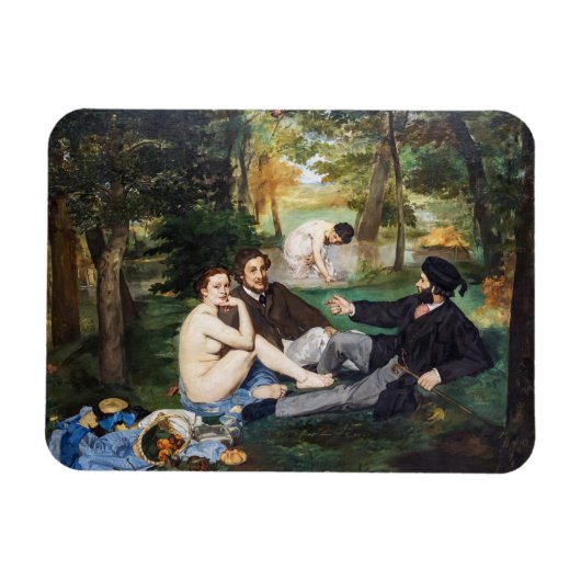 Edouard Manet - Frühstück im Freien Magnet (Horizontal)
