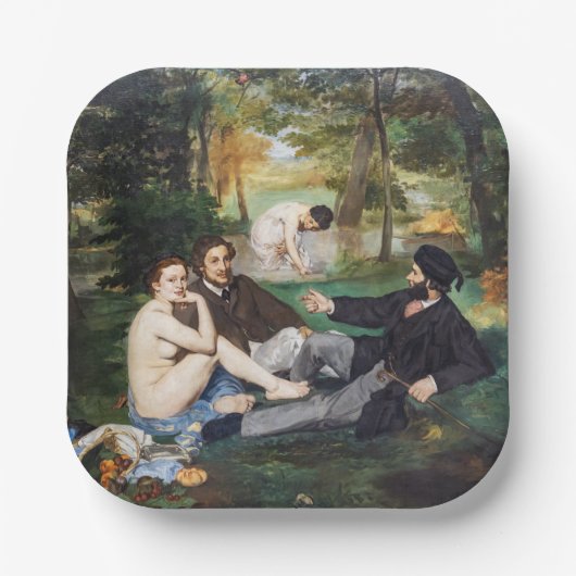 Edouard Manet - Frühstück im Freien Pappteller (Vorderseite)