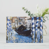 Edouard Manet - Grand Canal, Venedig Einladung (Stehend Vorderseite)