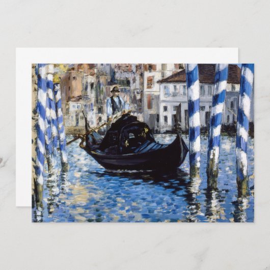 Edouard Manet - Grand Canal, Venedig Einladung (Vorne/Hinten)