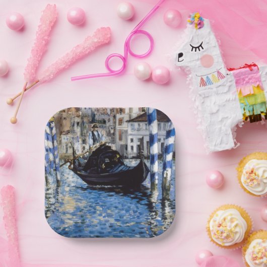 Edouard Manet - Grand Canal, Venedig Pappteller (Party)