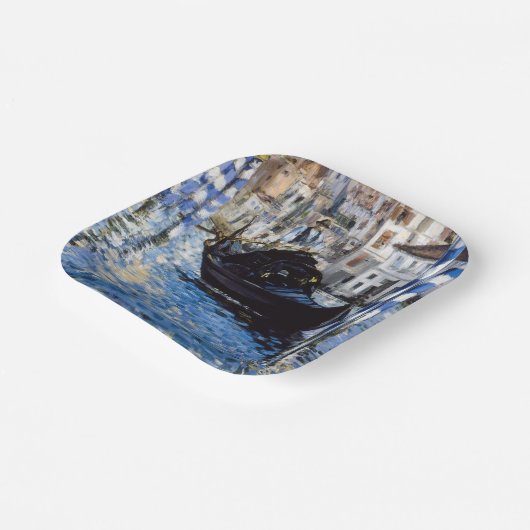 Edouard Manet - Grand Canal, Venedig Pappteller (Gewinkelt)