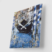 Edouard Manet - Grand Canal, Venedig Quadratische Wanduhr (Winkel)