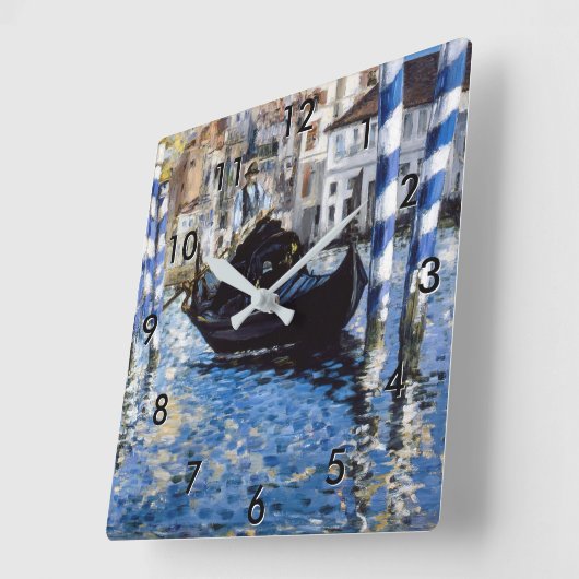 Edouard Manet - Grand Canal, Venedig Quadratische Wanduhr (Winkel)
