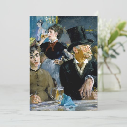 Edouard Manet - Im Café Dankeskarte (Stehend Vorderseite)