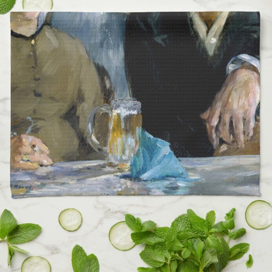 Edouard Manet - Im Café Geschirrtuch (Gefaltet)