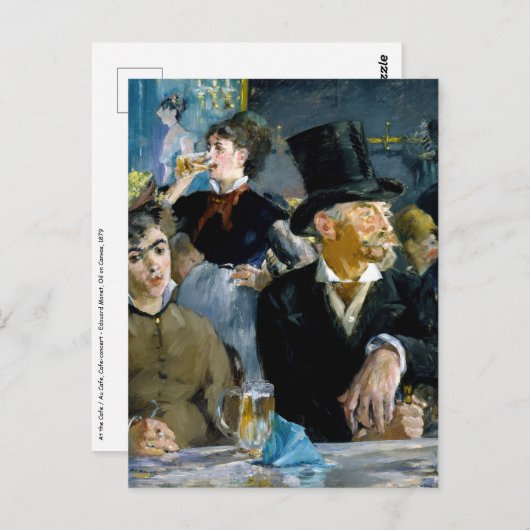 Edouard Manet - Im Café Postkarte (Vorne/Hinten)