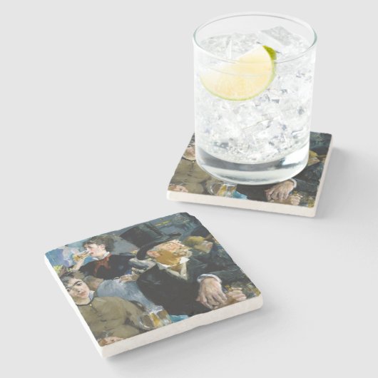 Edouard Manet - Im Café Steinuntersetzer (Seitenansicht)