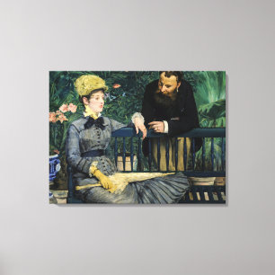 Edouard Manet - Im Gewächshaus Leinwanddruck