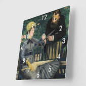 Edouard Manet - Im Konservatorium Quadratische Wanduhr (Winkel)